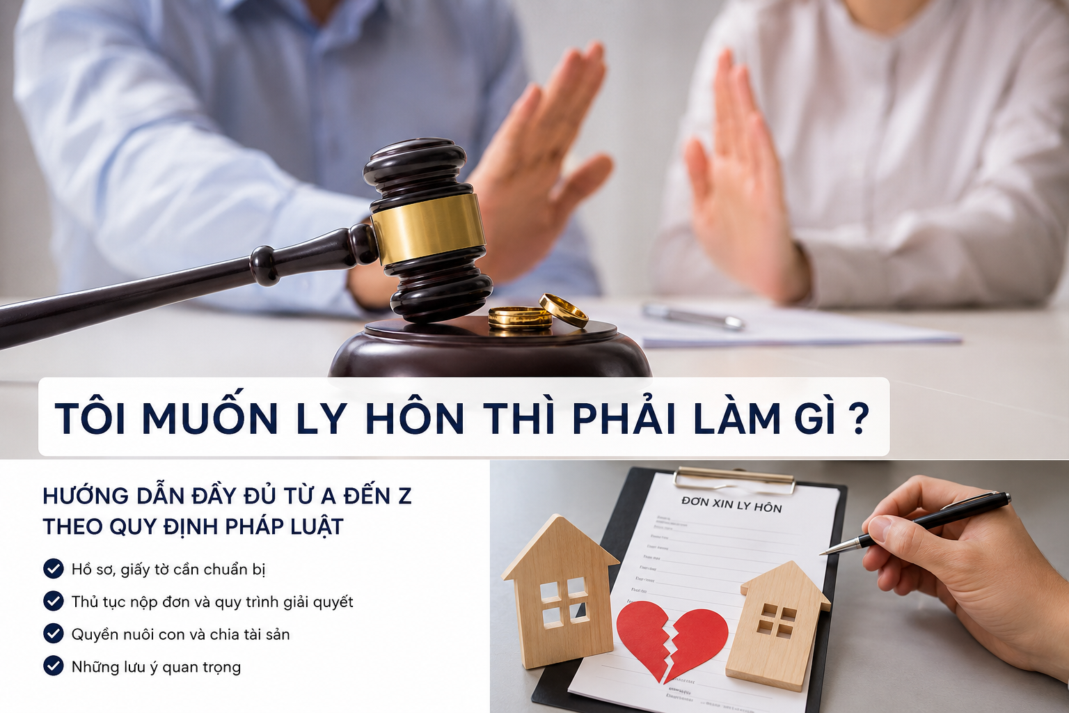 Tôi muốn ly hôn thì phải làm gì ? Hướng dẫn thủ tục ly hôn từ A đến Z