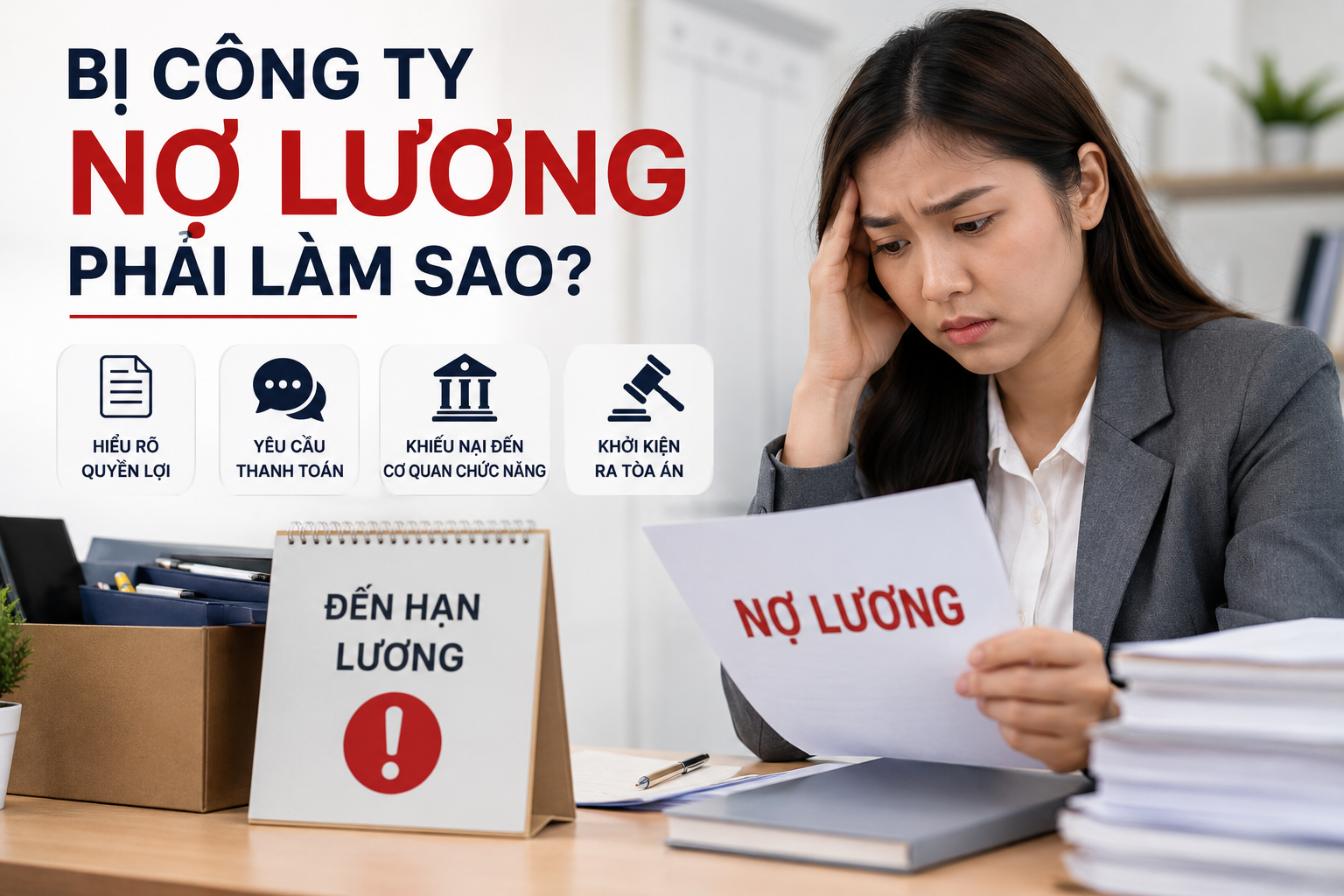 Bị công ty nợ lương phải làm sao ? Người lao động cần làm gì để bảo vệ quyền lợi ?