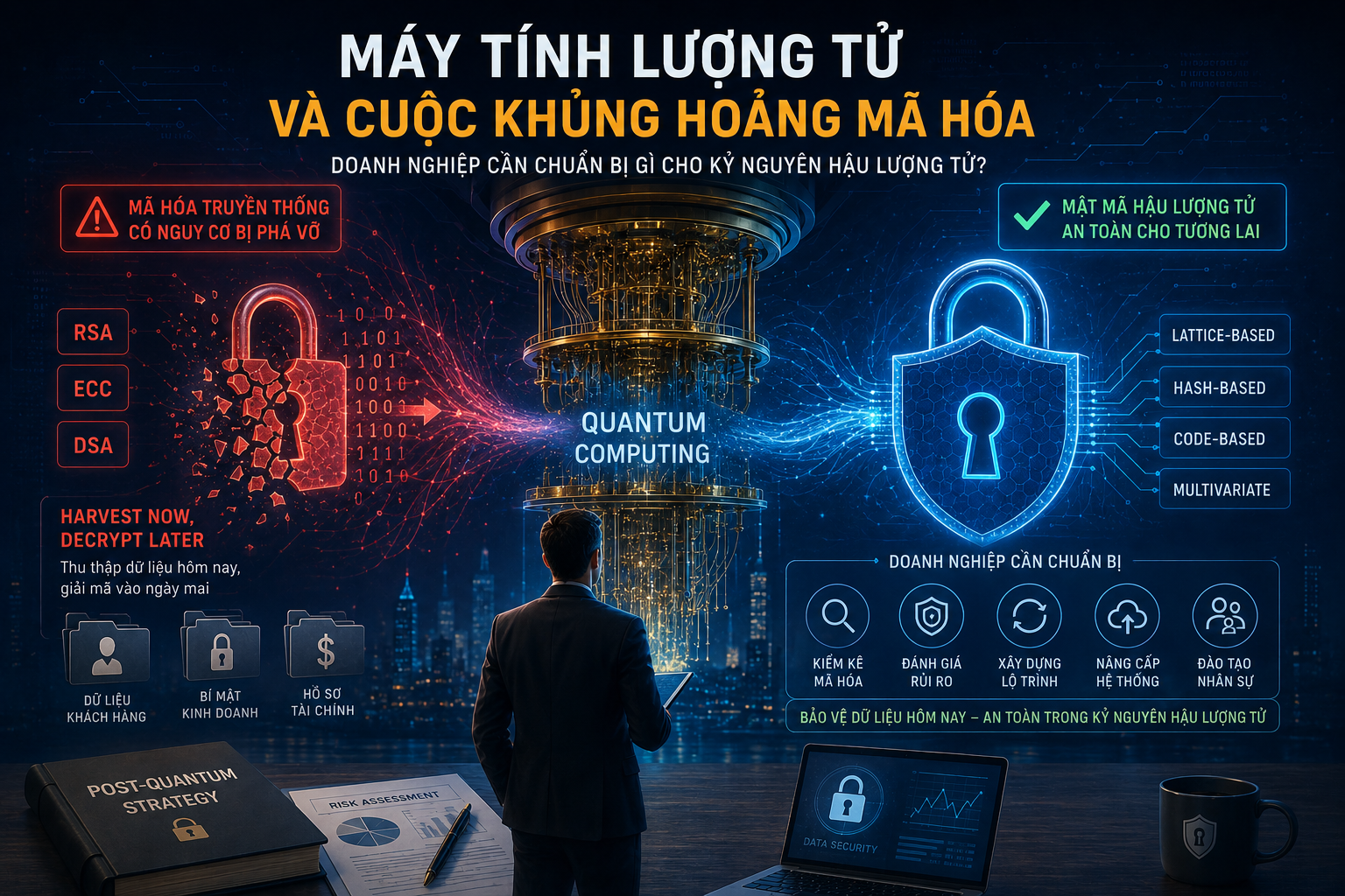 Máy tính lượng tử và cuộc khủng hoảng mã hóa: Doanh nghiệp cần chuẩn bị gì cho kỷ nguyên hậu lượng tử ?