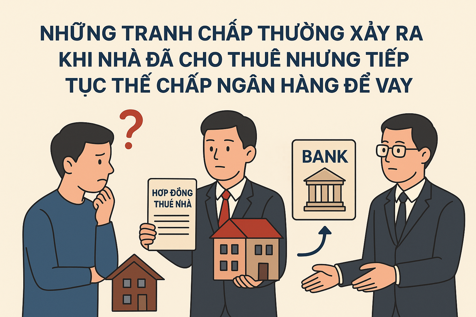 🏠 Những tranh chấp thường xảy ra khi nhà đã cho thuê nhưng tiếp tục thế chấp ngân hàng để vay